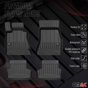 BMW 5 SERIES Floor Mat - Omac - Proline Premium TPE - Black - '17-'23